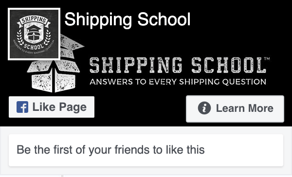 Facebook page screenshot