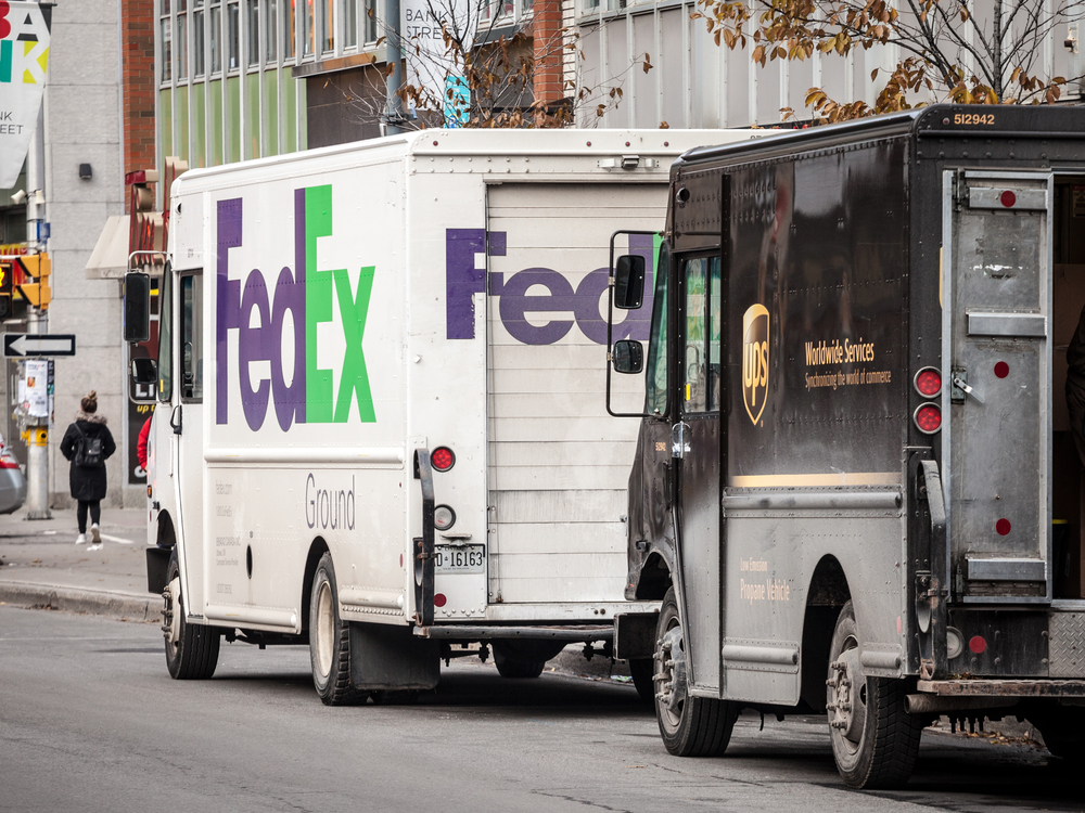 FedEx and UPS on-time deliveries