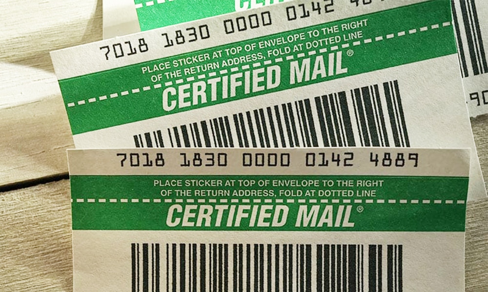 Certified Mail Telegraph