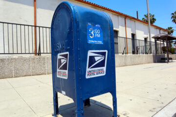 blue usps mailboxes